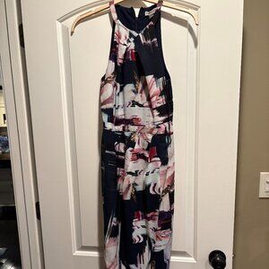 Chelsea28 Navy and Pink Dress, Size 8